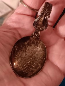 Antique Wallace LUCERNE Sterling Silver Baby Spoon 1896 17gr. Untouched PATINA 