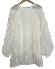 Lena Sheer Boho Festival Mini Dress Size M Coachella Soft Girl Beach Feminine