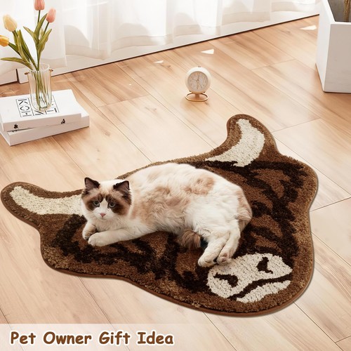 Highland Cow Tufted Rug Bath Mat Scottish Long Horn Fluffy Cow Bathroom Showe... - Picture 6 of 7