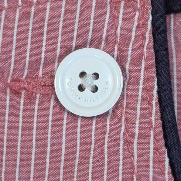 Tommy Hilfiger 短裤红色白色细条纹水手高腰微型迷你女式 2 码 — 第 2/4 张图片