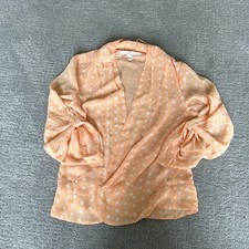 LC Lauren Conrad Orange White Polka Dot Spring Blazer