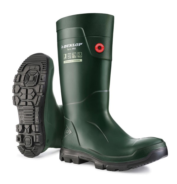 Dunlop Purofort Terrapro Wellingtons Green Size 12