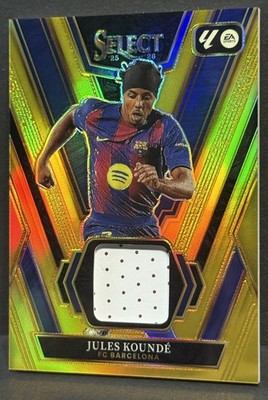 2025-26 Panini Select La Liga Barcelona Jules Kounde Patch Gold
