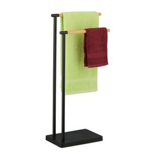 Toallero de pie Porta toallas baño Soporte toallas negro Toallero sin taladro