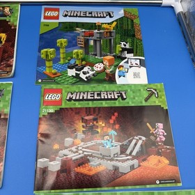 Lego Minecraft Instruction Manuals Lot Of 13 Books ONLY 21117 211146 21143 21130