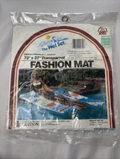 Vtg 1987 Intex The WET SET Inflatable Transparent Mat Float 72x27” 59720 Sealed
