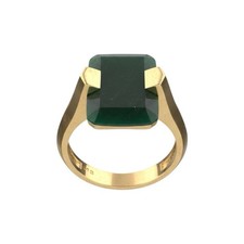 JOOP! Damen Ring Gold Edelstahl Grüner Stein Glasstein Schmuckring Geschenk