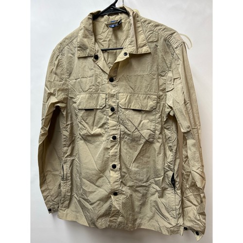 H&M Divided Men Jacket Sz Small Khaki Long Sleeve, Tab Zipper Pck 100% Polyamide - Picture 7 of 11