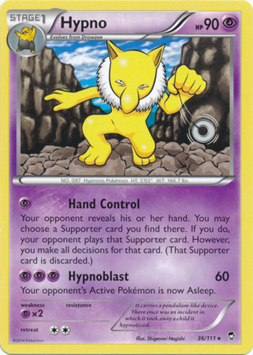 Pokemon - Hypno - 36/111 - Rare - XY - Furious Fists - NM