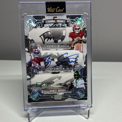 Wild Card 2025 5 Card Draw One of One Autograph Mendoza Simpson Moore Football