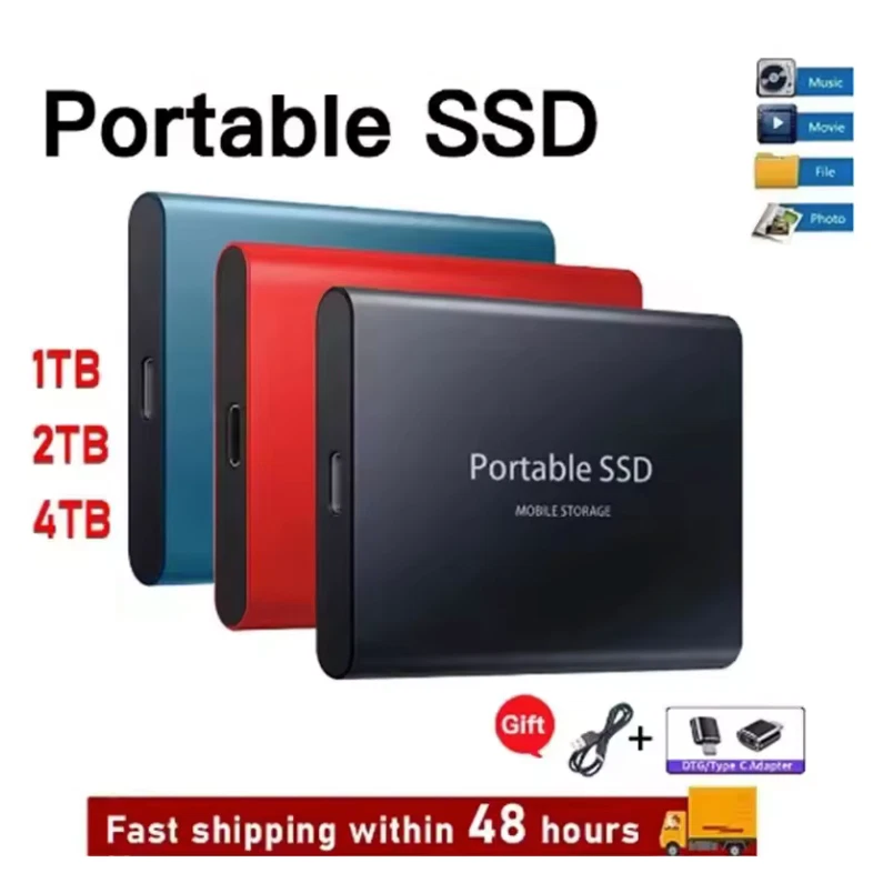HARD DISK ESTERNO Portatile SSD ALTA VELOCITA DISCO RIGIDO TIPO-C  multifunzione