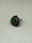 Vintage Native American Sterling Silver Turquoise Ring Sz 5.5 4.98 Grams