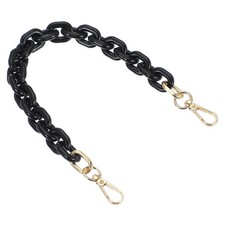 Acrylic Purse Strap 15 Inch Acrylic Chain Luxury Handbag Handle Straps Black
