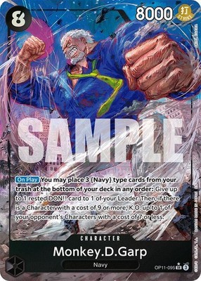 Monkey.D.Garp (Alternate Art) SR Foil A Fist of Divine Speed OP11-095 NM P-01