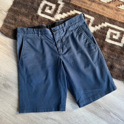 Prada Milano Herren Chino Shorts Größe 48 W 34 Marineblau Baumwolle Made in...
