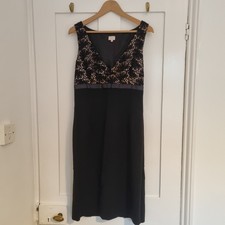 Whistles Dress with A Beige and Black Lace Bodice Overlay Size 12 VGC Worn Once