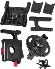 RC Aluminum Center Diff Mount/Differential Cover Black - (Upgrades Part) 