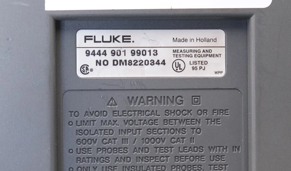 Fluke 199 200 MHz 2.5 G S/s Digital Oscilloscope Scopemeter Multimeter AS-IS - Image 3 of 3