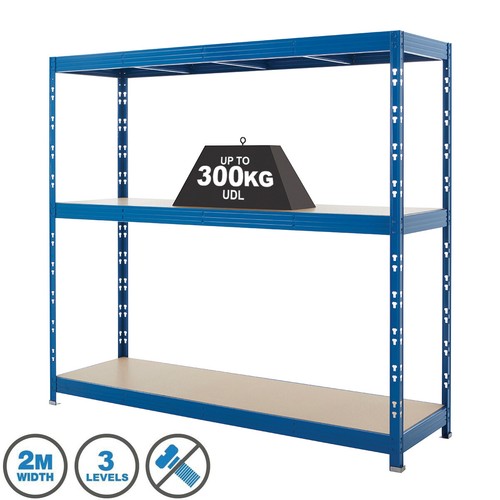 BiGDUG Garage Shelving Boltless Heavy Duty Storage Unit Blue