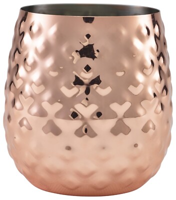 Kupferbeschichtete Ananas Cocktail Tasse gebogene gebräunte Genware
