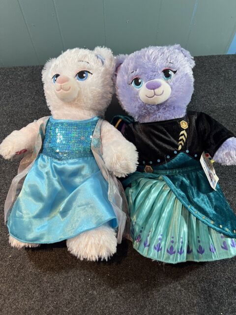 Build A Bear Disney Frozen II Anna & Elsa Singing Sound Dresses BAB Lot of 2 EUC