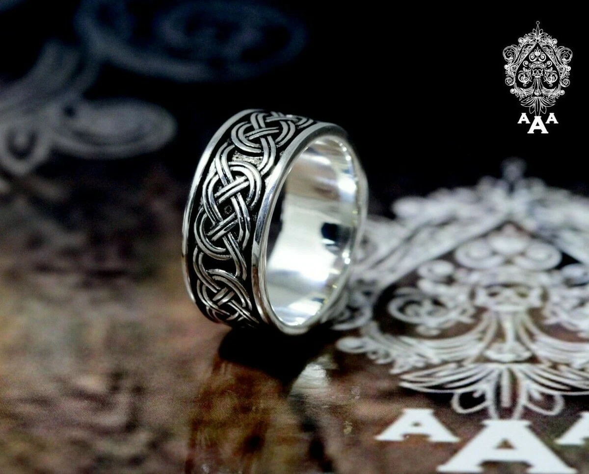 Silver Celtic Knot Ring Celtic Band Ring Silver Ring Celtic Knot