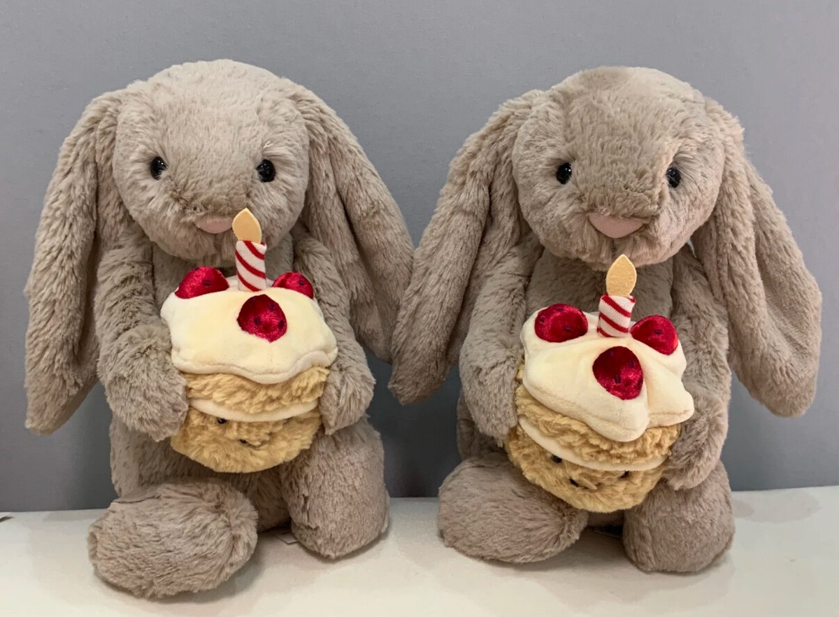 Bashful Bunny Beige Birthday Cake Jelly cat New Brand