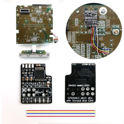 SNES RGB PCB Mod Amp with CSync (THS7374) mod For 1CHIP-03