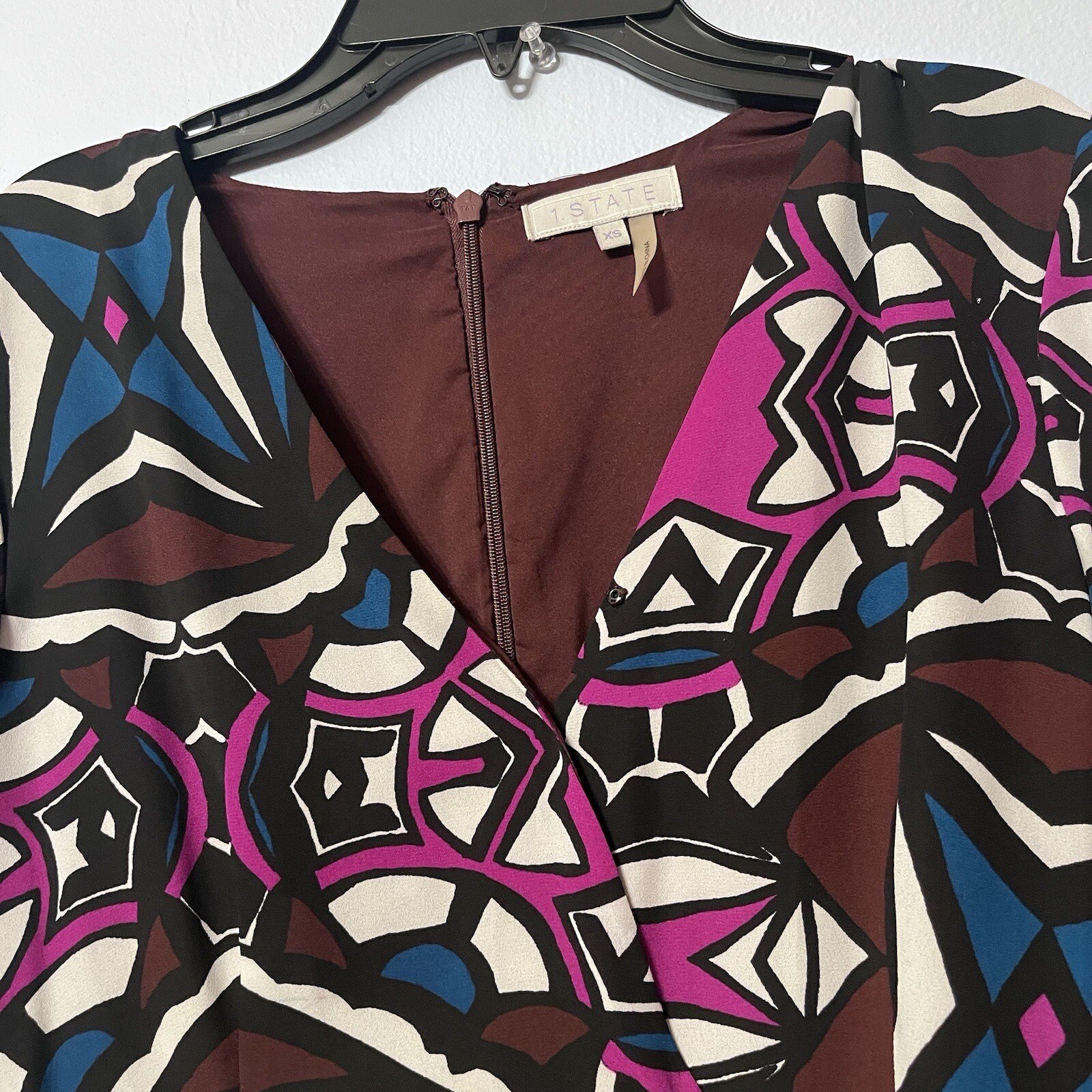 1. state Multicolored Size Xs Patterned Dress Bal… - image 2