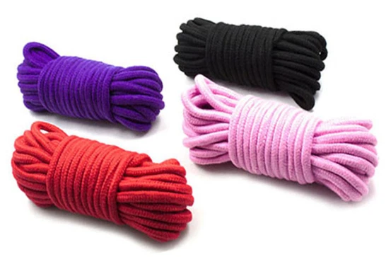 Black Red Pink 10 Meter Rope Soft Cotton Rope Shibari Restraint Cuffs Tie 10m