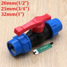 Stop Tap Valve For HDPE Or Alkathene Water Pipe Compression Ends 20mm to 32mm UK