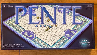 PENTE Classic Capture Board Game, with NEW BONUS PENTE PLUS GAME, Winning Moves 