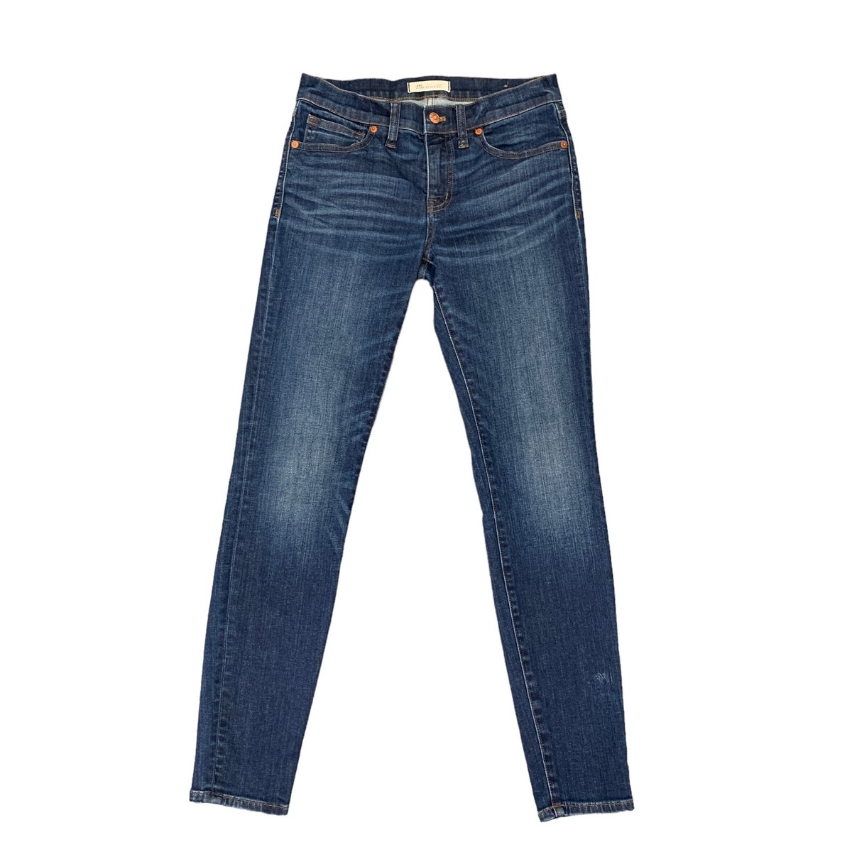 Madewell 8 Inch Skinny Jeans Womens 27 Mid Rise Pockets Denim