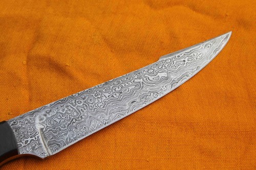 Sharp edge handmade Damascus steel fishing Skinner knife wood handle - Picture 8 of 13