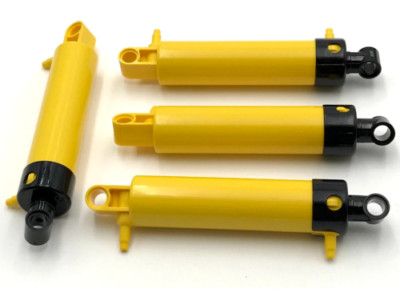 Lego 4 New Yellow Pneumatic Cylinder V2 2 x 11 Technic 42080 42042 19467c01