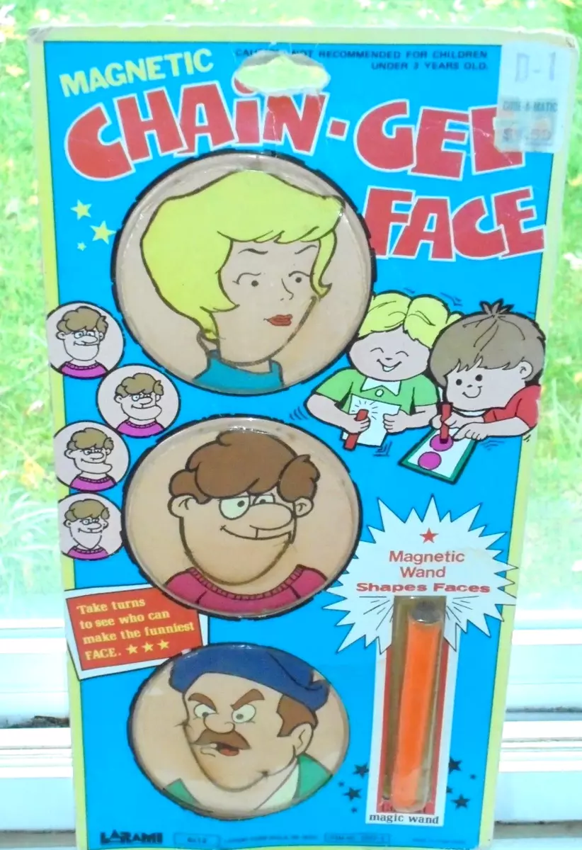 Vintage Larami Magnetic Chain Gee Face Toy Game Toy eBay