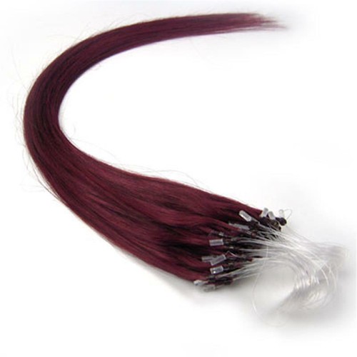 Micro Ring Loop Tip Remy Human Hair Extensions Silky Straight Micro Bead Link US - Picture 63 of 84