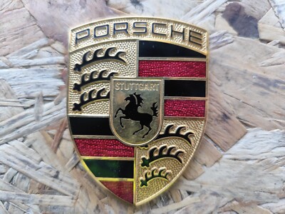 Porsche Emaille Hauben Emblem 50 x 70 mm - Hersteller  - Deumer Lüdenscheid