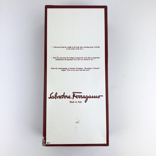 SALVATORE FERRAGAMO NEW Vintage Red Bow Patent Leather Kitten Heels 9B RARE NIB - Picture 11 of 13
