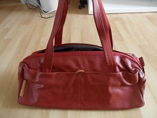 Borsa da bowling Mandarina Duck borsa con manici pelle marrone arancione TOP HMI315