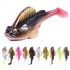 5pc Dark Sleeper Soft Rubber Body Lure Swimbait Deep Running Paddle Tail 7cm/14g