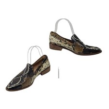 Madewell The Frances Loafer Snake Embossed Leather 9 Tan Black Slip-On Academia