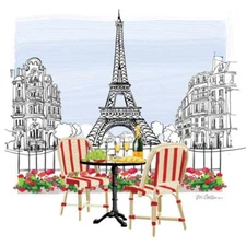 PAPER PRODUCTS DESIGN Bistro De Paris Beverage Napkin, 20 CT