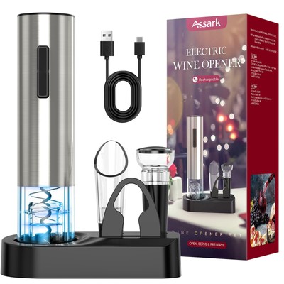 Wine Opener,Automatic Wine Bottle Opener Rechargeable Cordless Corkscrew Wine...