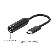 DC 5.5x1.7mm Female to USB Type C PD Charger Cable Power Cable for USB C Devices