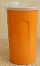 Vintage TUPPERWARE Syrup Container 640 Sweet Saver Orange Retro Plastic 14.5cm H