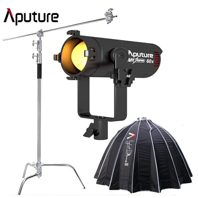 Aputure LS 60X 60W LED Video Licht 2700K-6500K +Light Dome III Softbox + C Stand