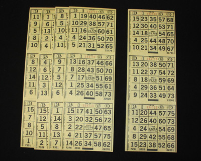 BINGO PAPER Cards Sheets 3 on 1 Yellow Solid - 100 sheets