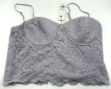 Audrey Parks Womens Top M Medium Purple Lace New Coquette Pin Up Francescas