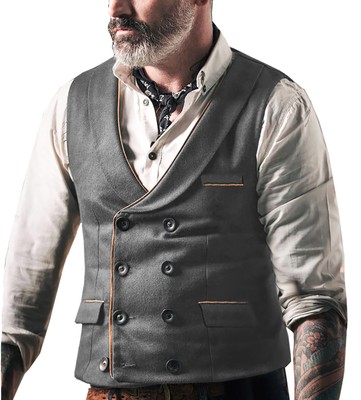 Burgundy Mens Tweed Vest Velvet Suede 
